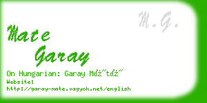 mate garay business card